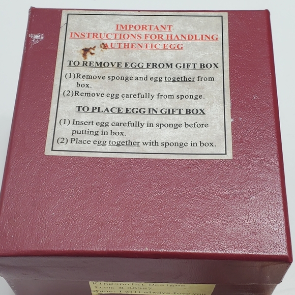 NEW Kingston Designs Heart Egg Musical Jewelry Box I Will Always Love You ❤️ - Picture 9 of 12